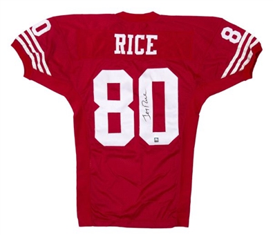 1995 Jerry Rice Game Used and Signed 49ers Jersey (49ers LOA)